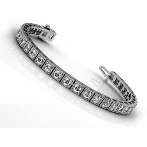 1.50 - 4.00 CT Round Cut Diamonds - Tennis Bracelet - Primestyle.com