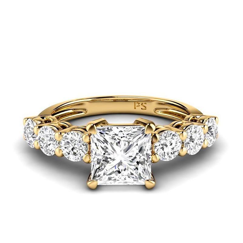 1.50-4.00 CT Round &amp; Princess Cut Lab Grown Diamonds - Engagement Ring - Primestyle.com