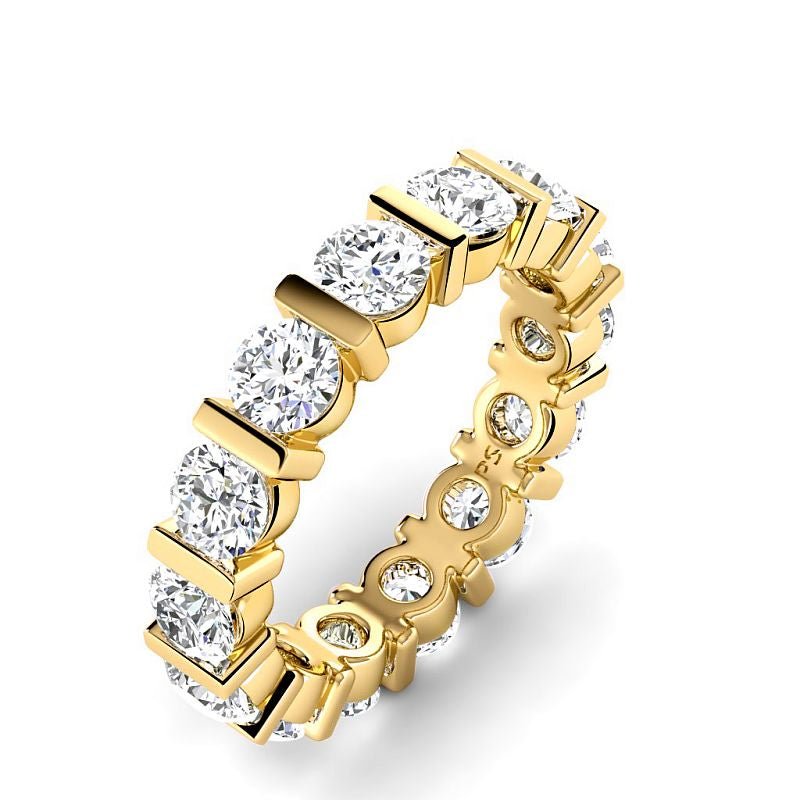 1.50-5.00 CT Round Cut Lab Grown Diamonds - Eternity Ring - Primestyle.com