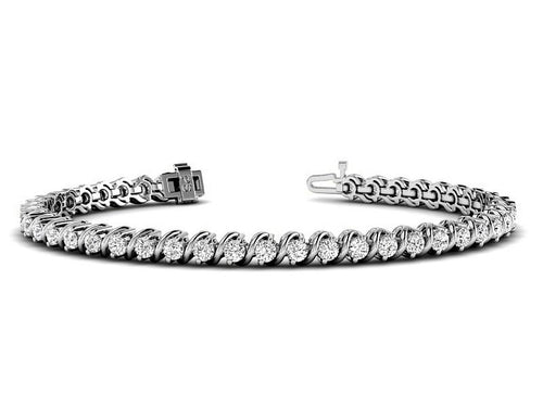 1.50 - 8.00 CT Round Cut Lab Grown Diamonds - Tennis Bracelet - Primestyle.com