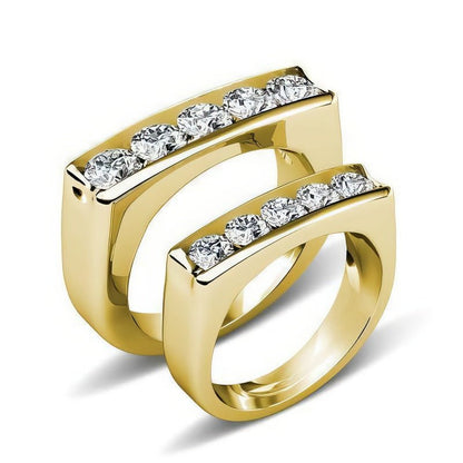 1.50 CT Round Cut Diamonds - Wedding Set - Primestyle.com