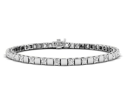 1.50 CT Round Cut Lab Grown Diamonds - Tennis Bracelet - Primestyle.com