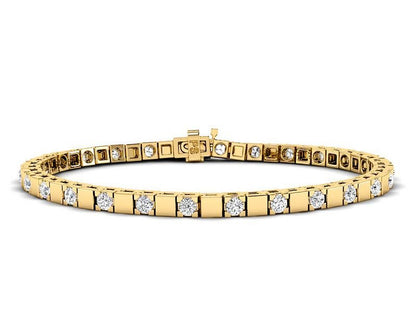 1.50 CT Round Cut Lab Grown Diamonds - Tennis Bracelet - Primestyle.com