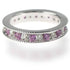 1.50 CT Round Cut Pink Sapphires & Diamonds - Eternity Ring - Primestyle.com