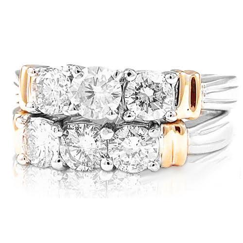 1.60-2.75 CT Round Cut Diamonds - Bridal Set