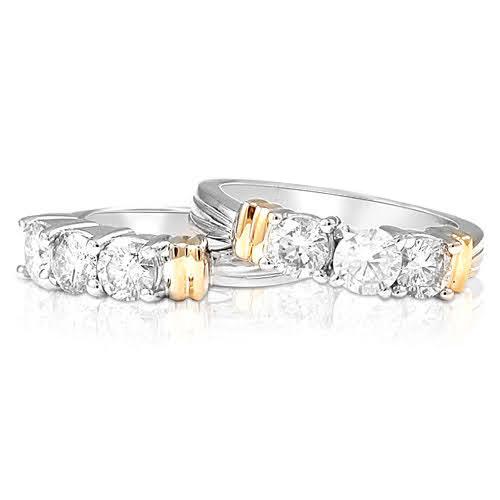 1.60-2.75 CT Round Cut Diamonds - Bridal Set - Primestyle.com