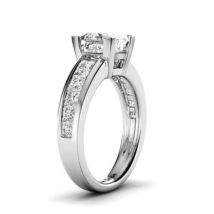 1.60-4.10 CT Princess Cut Lab Grown Diamonds - Engagement Ring - Primestyle.com