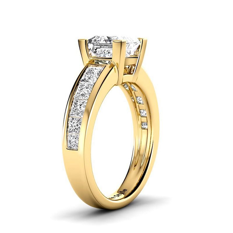 1.60-4.10 CT Princess Cut Lab Grown Diamonds - Engagement Ring - Primestyle.com