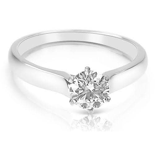 0.35-1.50 CT Round Cut Natural Diamonds - Solitaire Rings