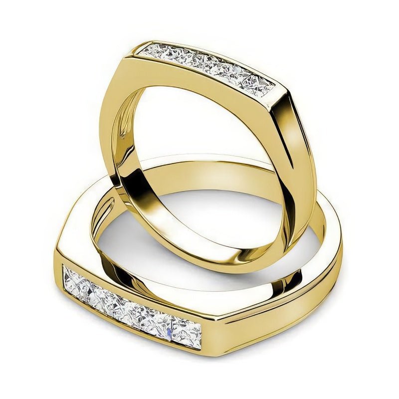 1.65 CT Princess Cut Diamonds - Wedding Set - Primestyle.com