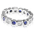 1.65 CT Round & Princess Cut Blue Sapphires & Diamonds - Eternity Ring - Primestyle.com