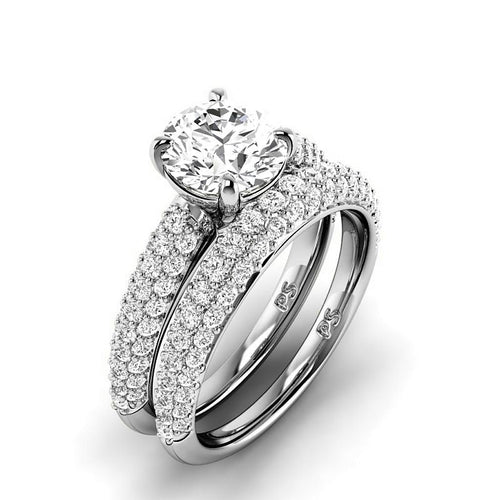1.70 - 7.20 CT Round Cut Diamonds - Bridal Set - Primestyle.com