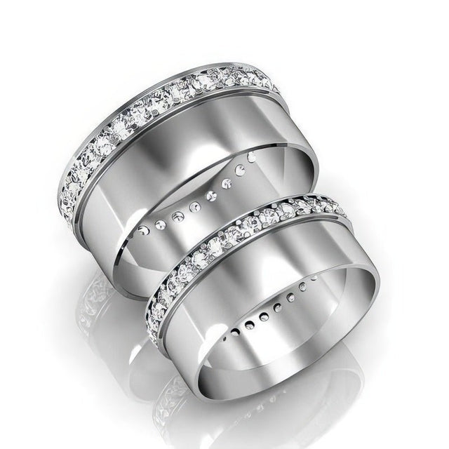 1.75 CT Round Cut Natural Diamonds - Wedding Sets
