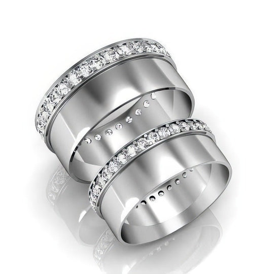 1.75 CT Round Cut Diamonds - Wedding Set