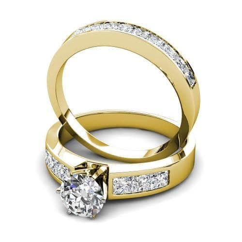 1.80-2.95 CT Princess Cut Diamonds - Bridal Set - Primestyle.com