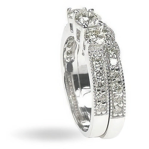 1.80-2.95 CT Round Cut Diamonds - Bridal Set - Primestyle.com
