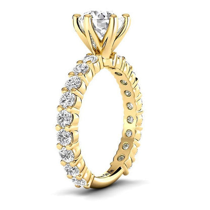 1.80-4.30 CT Round Cut Lab Grown Diamonds - Engagement Ring - Primestyle.com