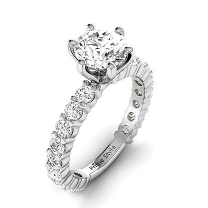 1.80-4.30 CT Round Cut Lab Grown Diamonds - Engagement Ring - Primestyle.com