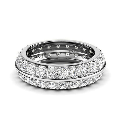 1.80 CT Round Cut Lab Grown Diamonds - Eternity Ring - Primestyle.com