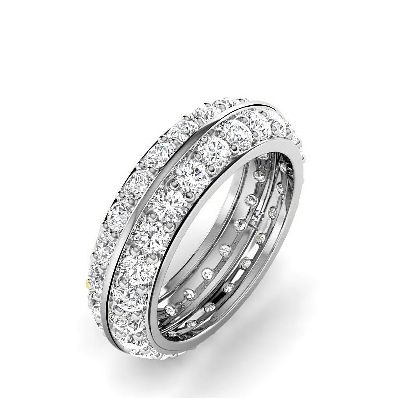 1.80 CT Round Cut Lab Grown Diamonds - Eternity Ring - Primestyle.com