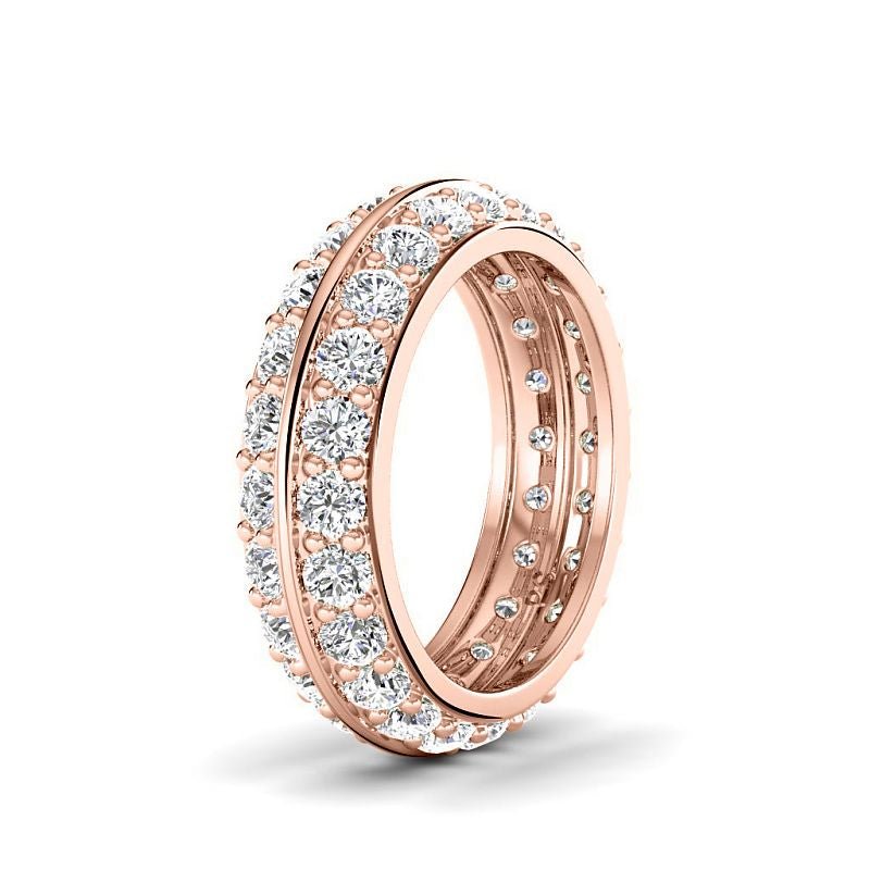 1.80 CT Round Cut Lab Grown Diamonds - Eternity Ring - Primestyle.com