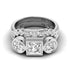 1.90-4.40 CT Princess & Round Cut Lab Grown Diamonds - Bridal Set - Primestyle.com