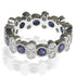 1.90 CT Round Cut Blue Sapphires & Diamonds - Eternity Ring - Primestyle.com