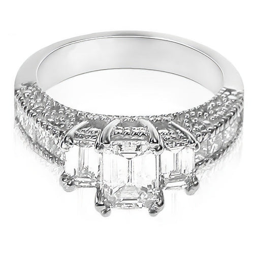 1.95-3.10 CT Round & Princess & Emerald Cut Diamonds - Engagement Ring - Primestyle.com