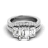 1.95-4.45 CT Round & Emerald Cut Lab Grown Cut Diamonds - Bridal Set - Primestyle.com