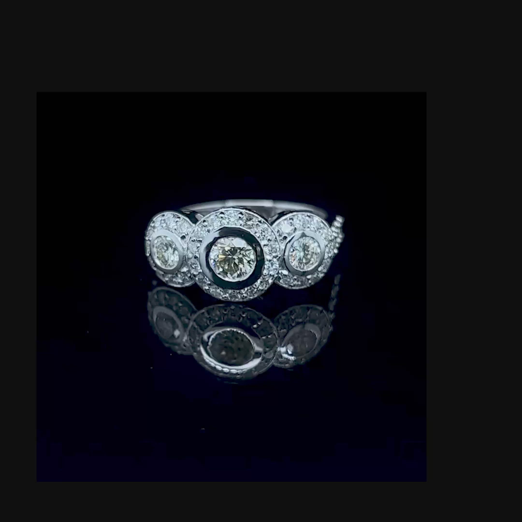 1.80 CT Round Cut Diamonds - Three Stone Ring