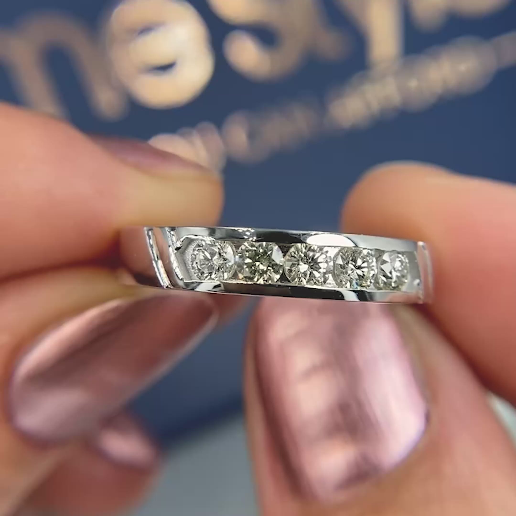Elegant 0.60 CT Round Cut Diamond Mens Wedding Ring in 14KT White Gold PSRI1321
