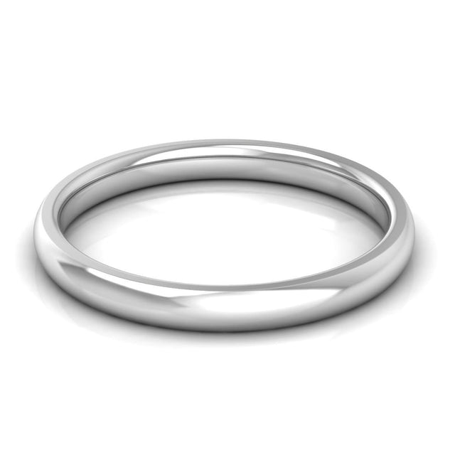 2.0 mm Comfort Fit Plain Wedding Band in 14KT, 18KT & Platinum