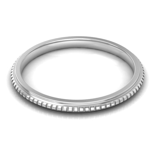 2.0 mm Plain Wedding Band in 14KT, 18KT & Platinum