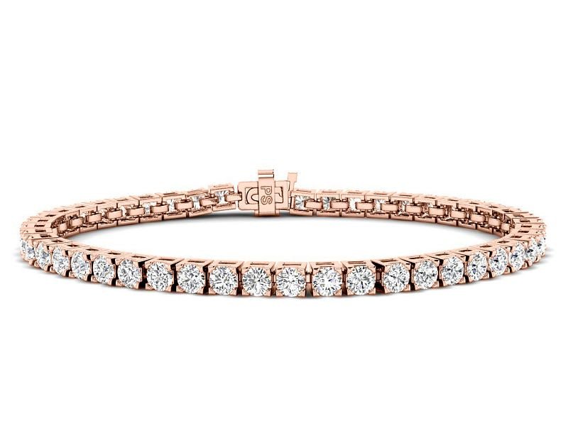 2.00-12.00 CT Round Cut Lab Grown Diamonds - Tennis Bracelet - Primestyle.com