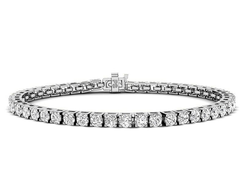 2.00-12.00 CT Round Cut Lab Grown Diamonds - Tennis Bracelet - Primestyle.com