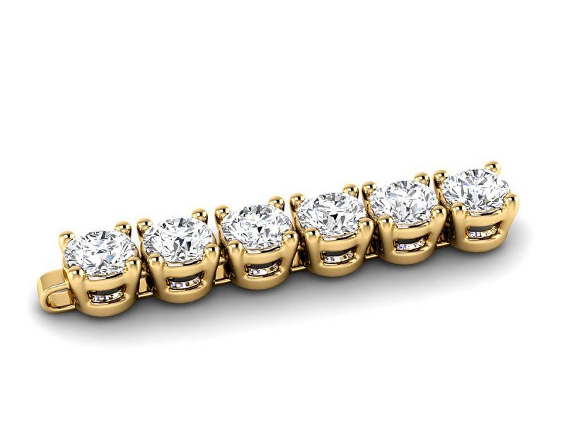 2.00-13.00 CT Round Cut Lab Grown Diamonds - Tennis Bracelet - Primestyle.com