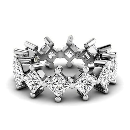 2.00-4.00 CT Princess Cut Lab Grown Diamonds - Eternity Ring - Primestyle.com