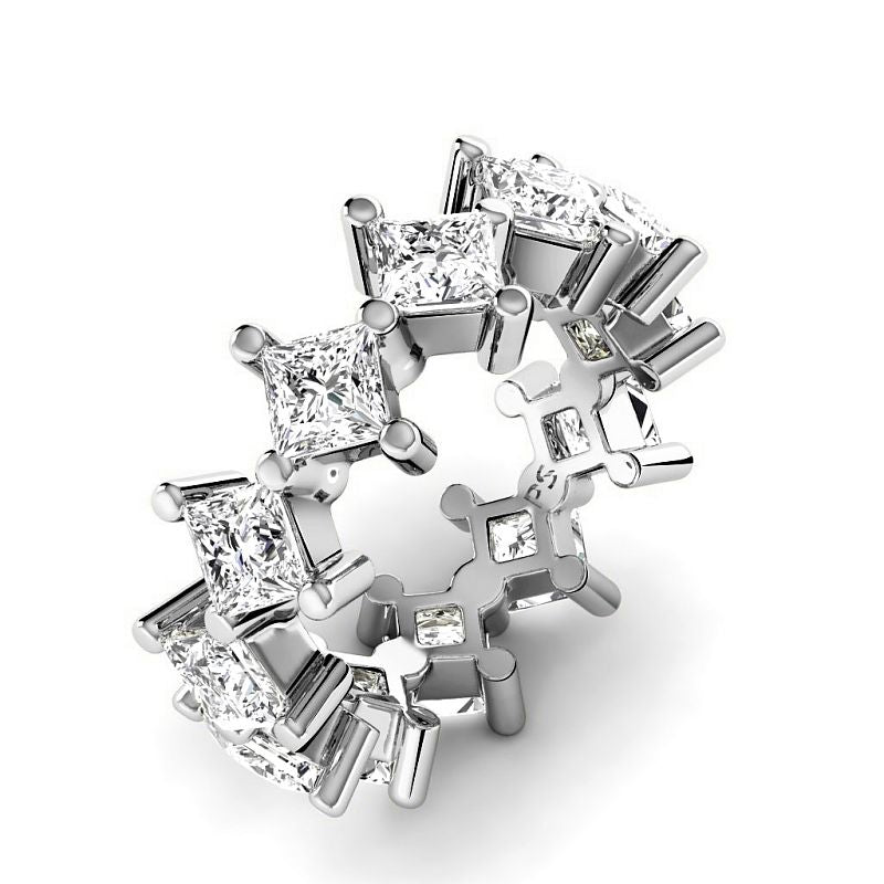 2.00-4.00 CT Princess Cut Lab Grown Diamonds - Eternity Ring - Primestyle.com