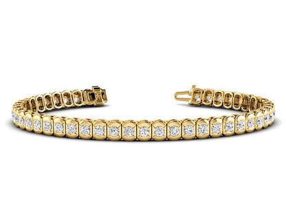 2.00-5.00 CT Round Cut Lab Grown Diamonds - Tennis Bracelet - Primestyle.com