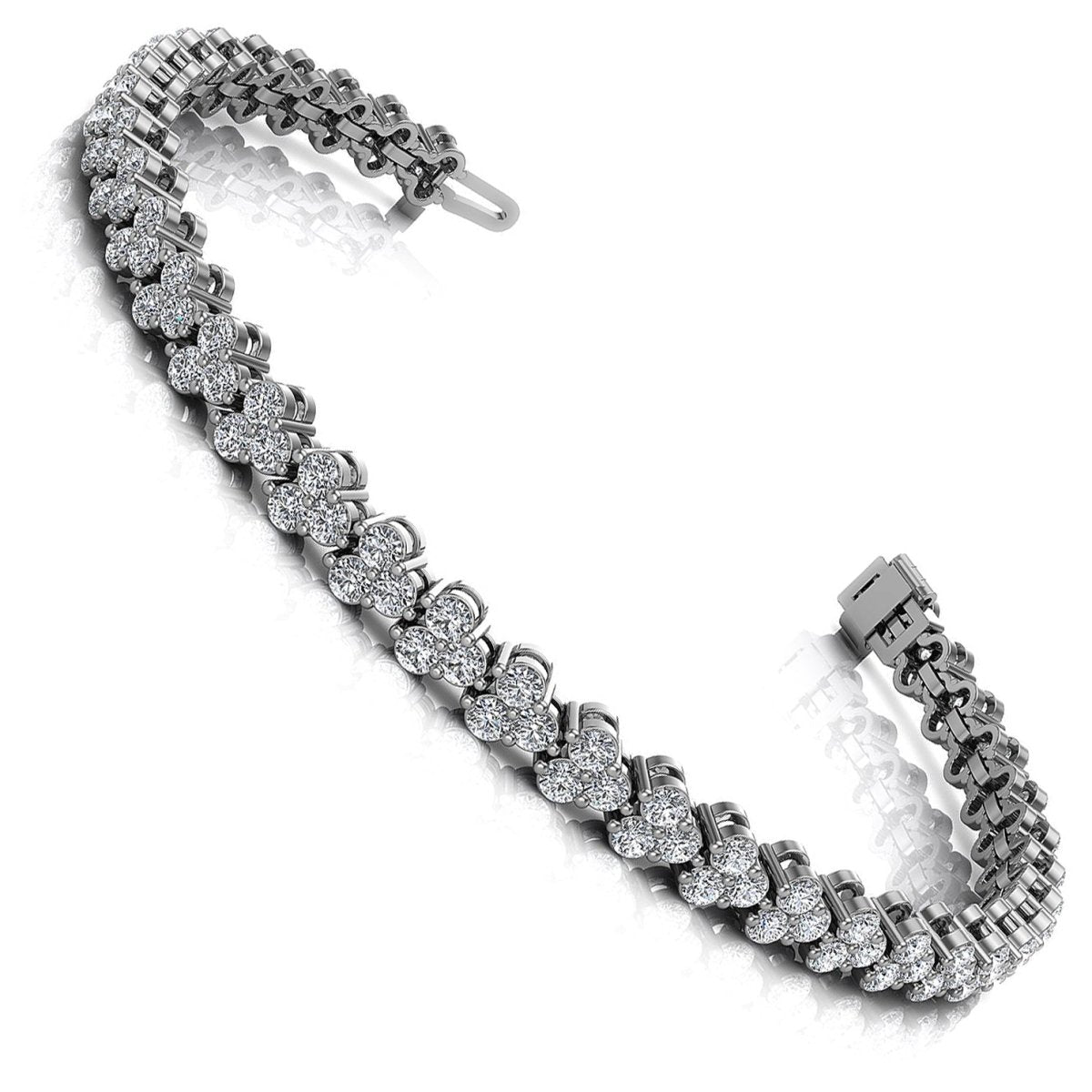 2.00-6.00 CT Round Cut Diamonds - Diamond Bracelet - Primestyle.com