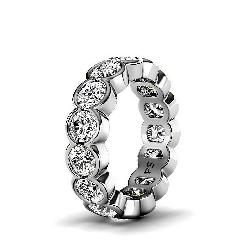 2.00-6.00 CT Round Cut Lab Grown Diamonds - Eternity Ring - Primestyle.com