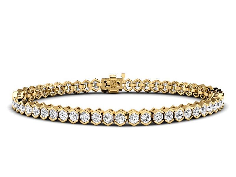 2.00-6.00 CT Round Cut Lab Grown Diamonds - Tennis Bracelet - Primestyle.com