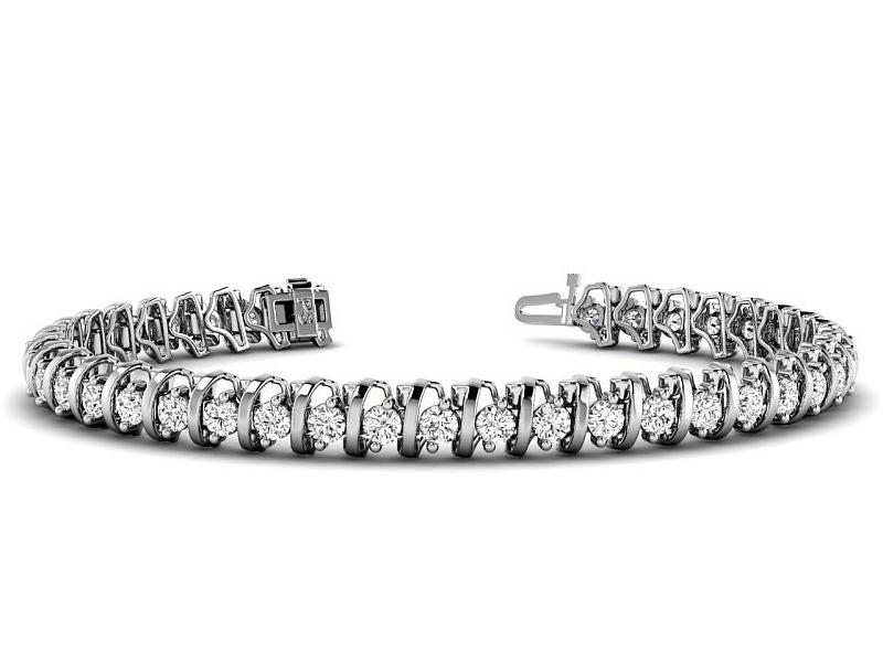 2.00-7.00 CT Round Cut Lab Grown Diamonds - Tennis Bracelet - Primestyle.com