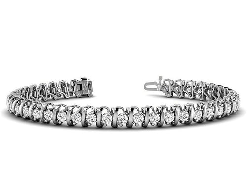2.00 - 7.00 CT Round Cut Lab Grown Diamonds - Tennis Bracelet - Primestyle.com