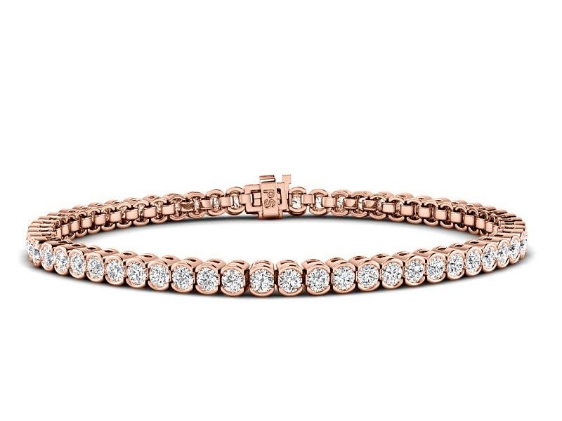 2.00-8.00 CT Round Cut Lab Grown Diamonds - Tennis Bracelet - Primestyle.com