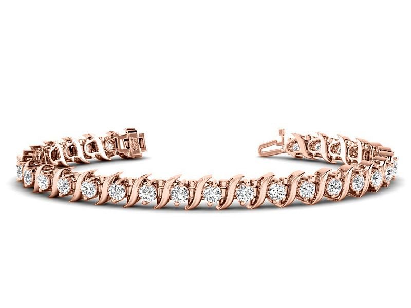 2.00-9.00 CT Round Cut Lab Grown Diamonds - Tennis Bracelet - Primestyle.com