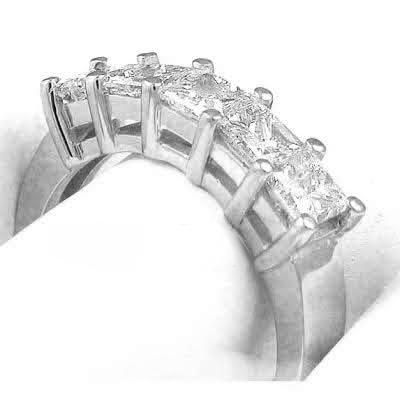 2.00 CT Princess Cut Diamonds - Wedding Band - Primestyle.com