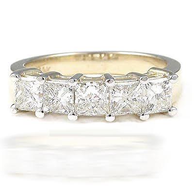 2.00 CT Princess Cut Diamonds - Wedding Band - Primestyle.com