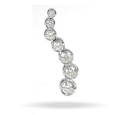 2.00 CT Round Cut Natural Diamonds - Journey Pendants