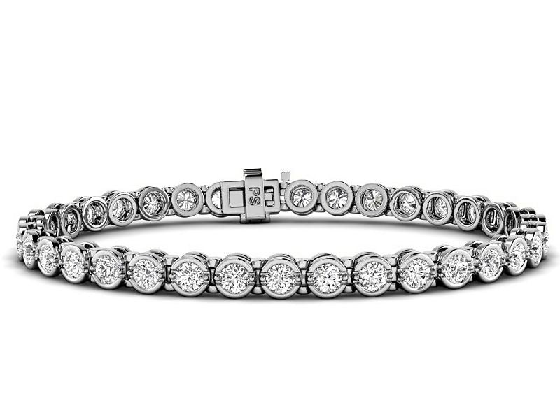 2.00 CT Round Cut Lab Grown Diamonds - Tennis Bracelet - Primestyle.com